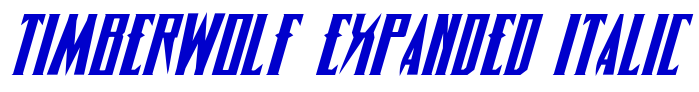 Timberwolf Expanded Italic 字体